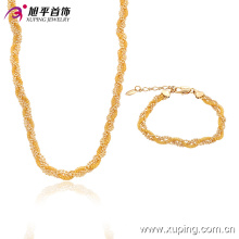 63413 Xuping delicate jewellery designs catalogue with price woman accessory gold jewelry set